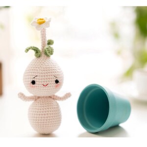 Amigurumi flower bulb doll set,Amigurumi plant decor,Forever Plant,Cute Home Decor,Crochet Flower Bulb,crochet Tulip,Amigurumi Flower Pot image 5