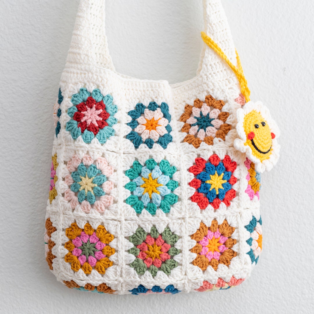 Crochet Granny Square Crossbody Bags, Amigurumi Granny Square Bag, Crochet Granny Bag, Handmade
