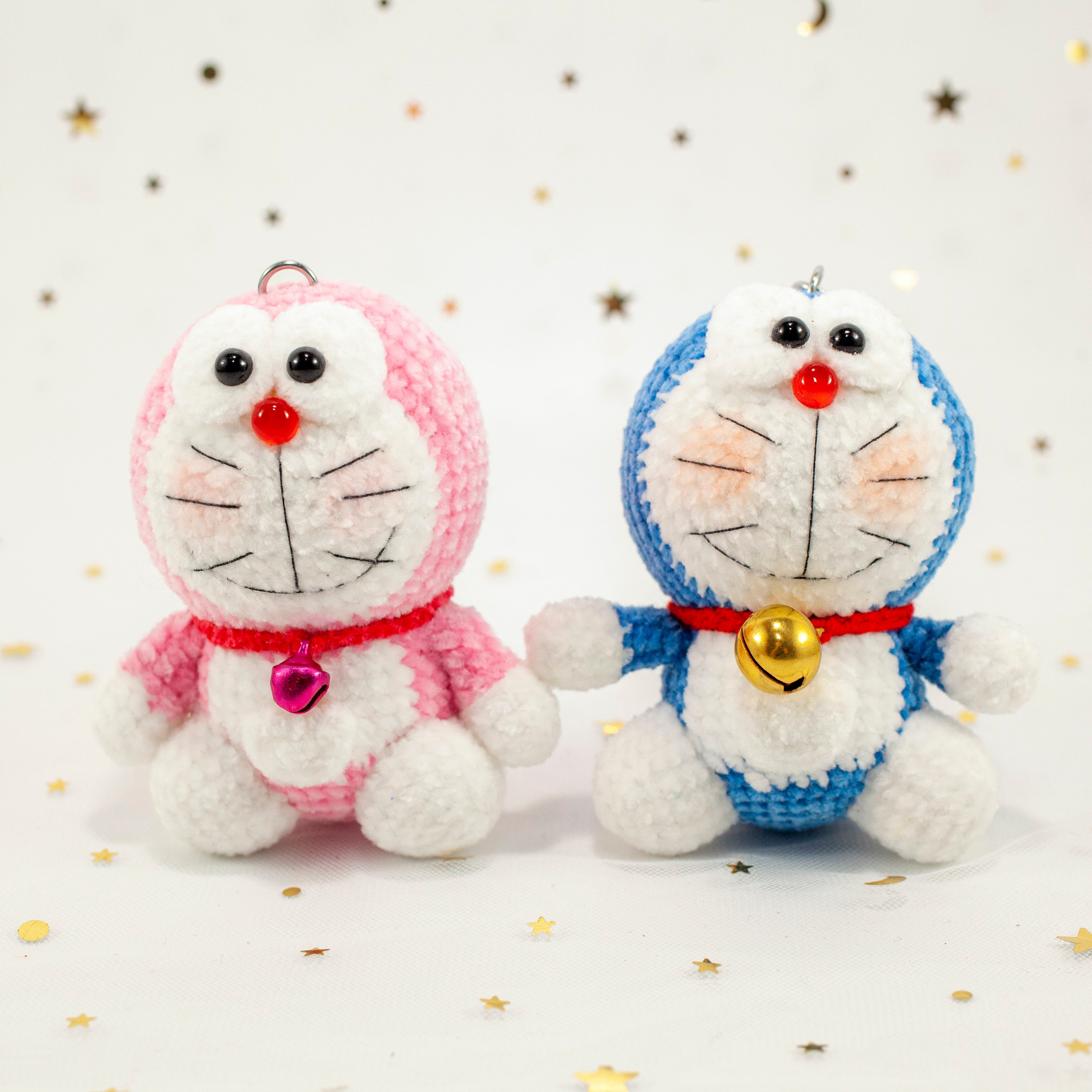 Crochet Doraemon Keychain Crochet Doraemon Doraemon Etsy