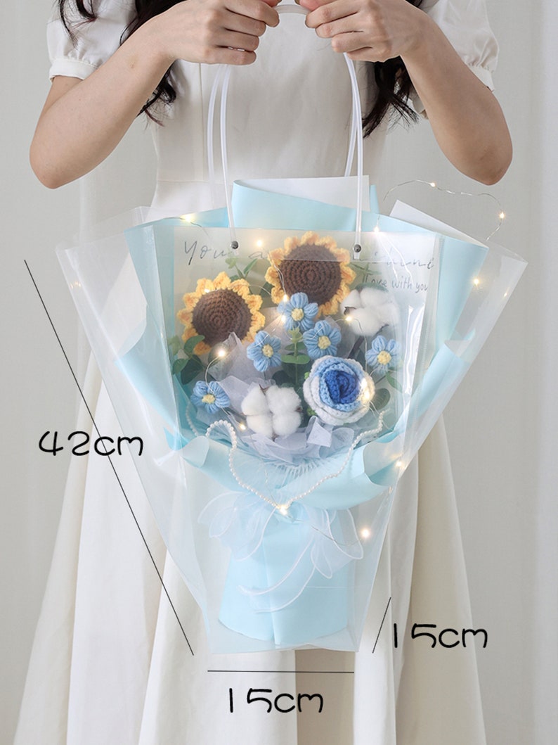 Handmade Flowers Bouquet Crochet Flower Bouquet Bouquet for Etsy