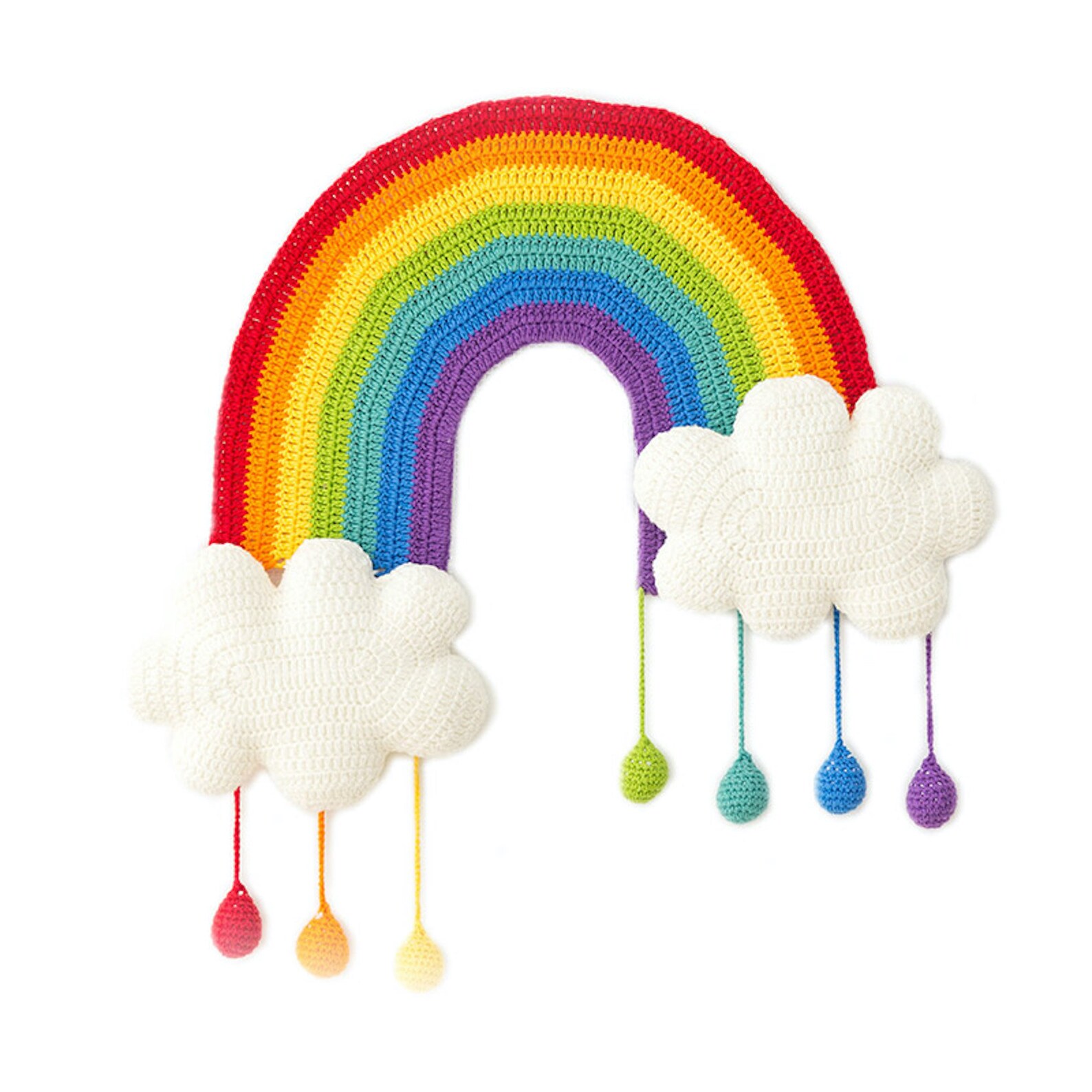 Custom Crochet Rainbow Wall Hanging Rainbow Wall Decor Etsy