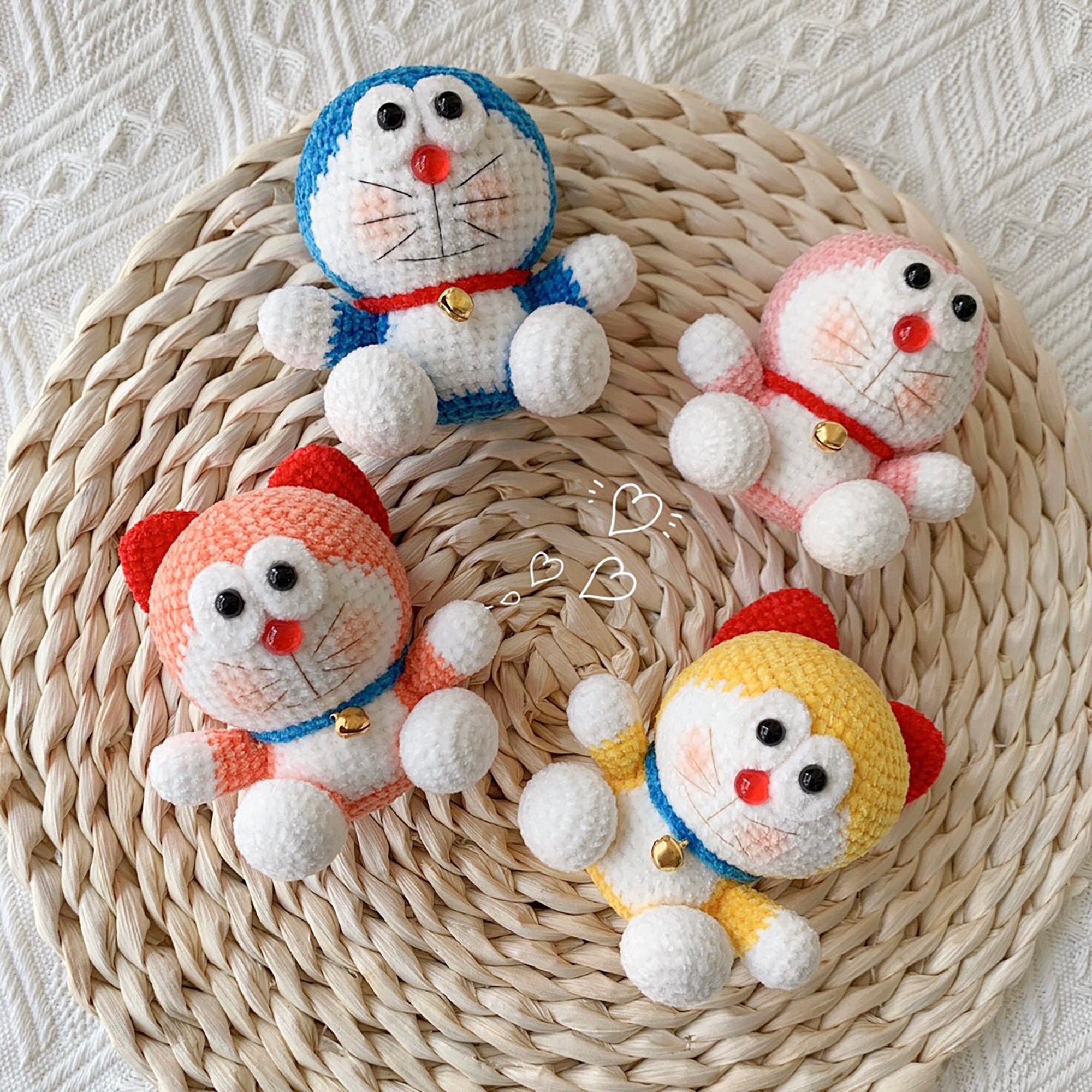 Crochet Doraemon Keychain Crochet Doraemon Doraemon Etsy