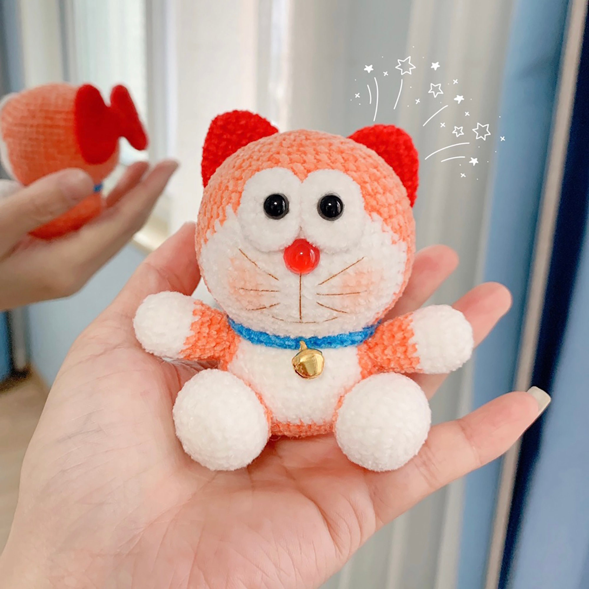 Crochet Doraemon Keychain Crochet Doraemon Doraemon Etsy