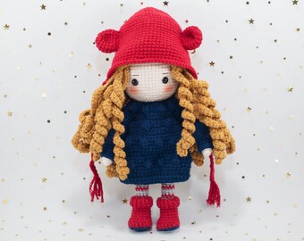 Crochet doll, amigurumi doll, handmade doll, crochet doll for sale, personalized doll, princess doll, stuffed doll, cuddle doll