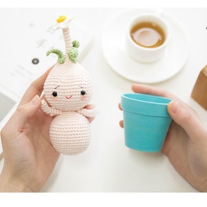 Amigurumi flower bulb doll set,Amigurumi plant decor,Forever Plant,Cute Home Decor,Crochet Flower Bulb,crochet Tulip,Amigurumi Flower Pot image 4