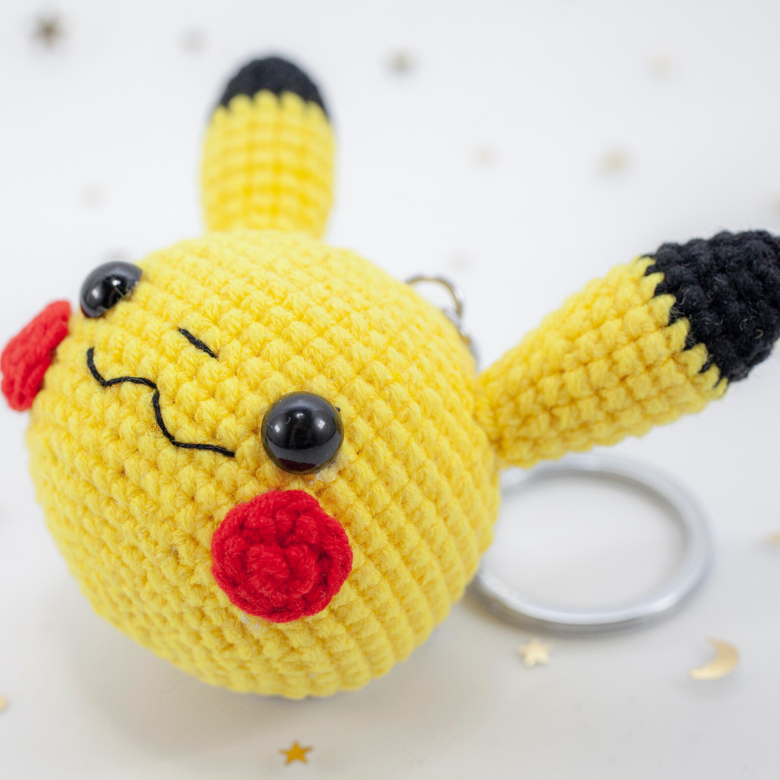 Crochet Pikachu Keychain Crochet Pikachu Handmade Pikachu Etsy