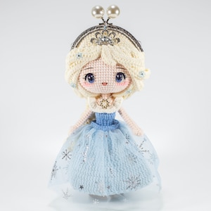 Crochet crossbody bag, amigurumi princess bag, crochet princess bag, crochet princess, crochet doll, amigurumi doll, handmade doll