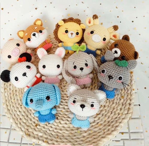 Crochet animal best sale keychain