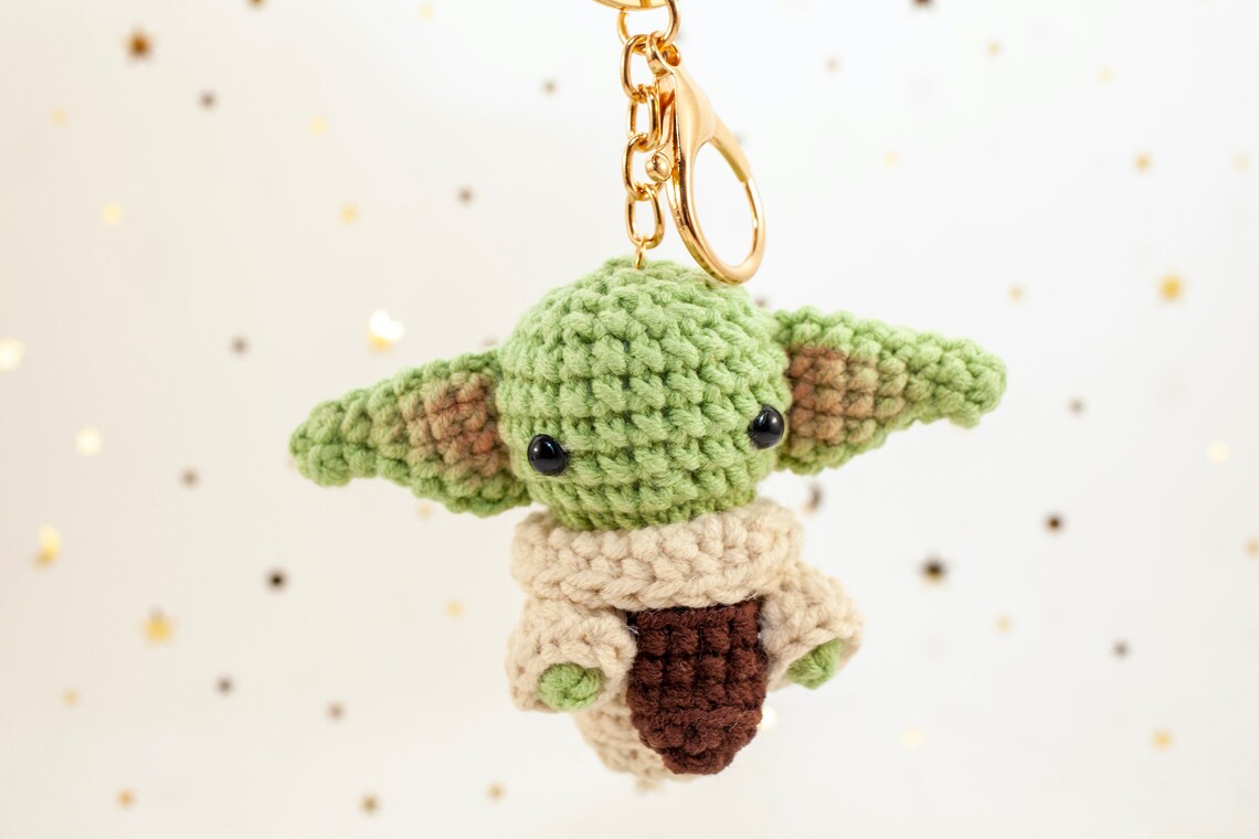 Crochet Baby Yoda Keychain Crochet Baby Yoda Handmade Baby Etsy