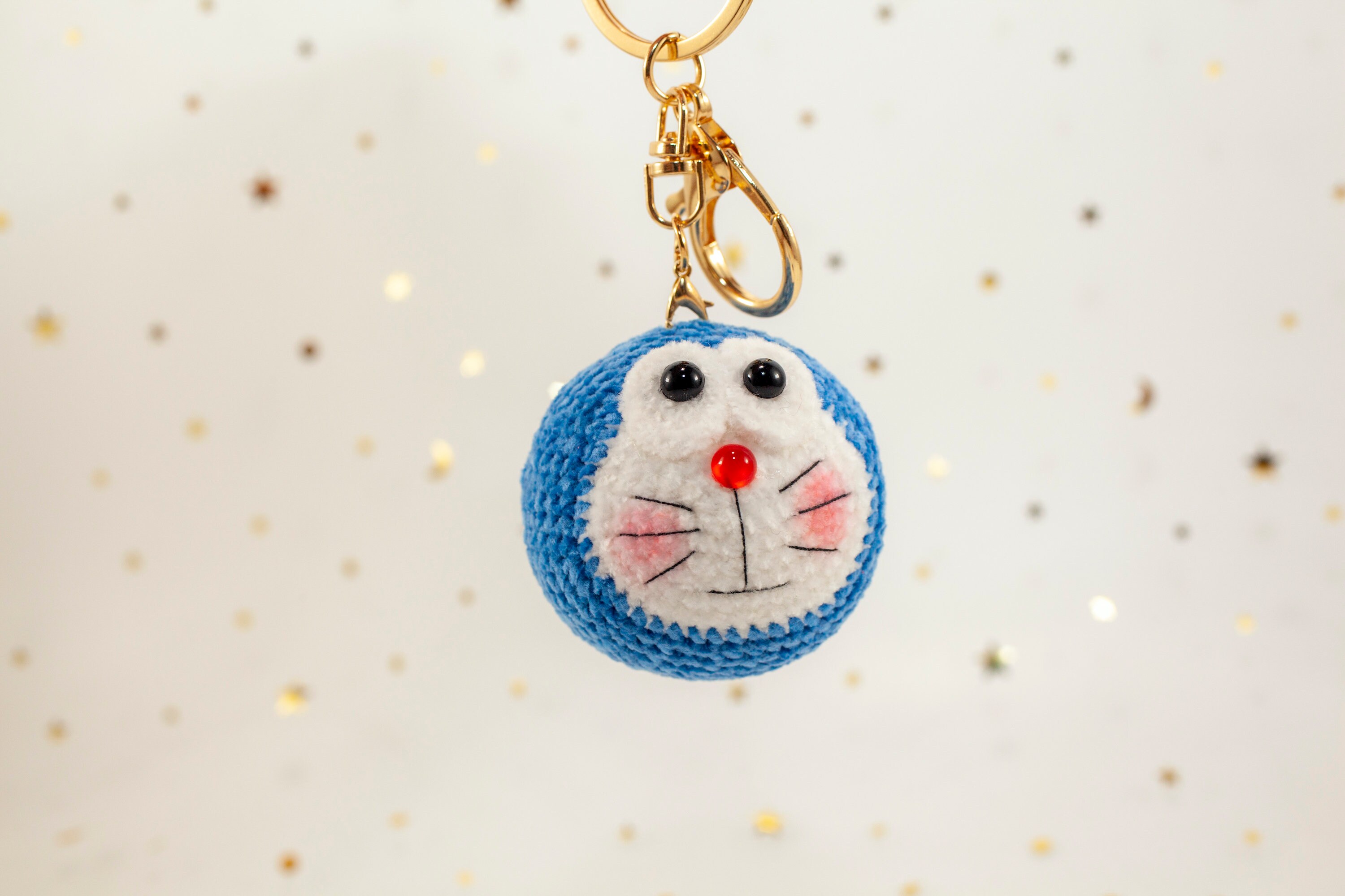 Crochet Doraemon Keychain Crochet Doraemon Doraemon Etsy