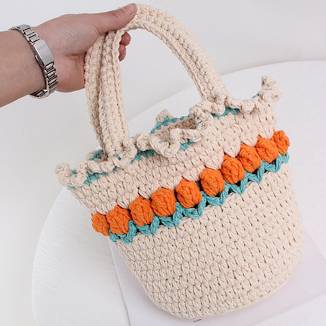 Crochet tulip bag amigurumi flower tulip bag crochet tulip | Etsy