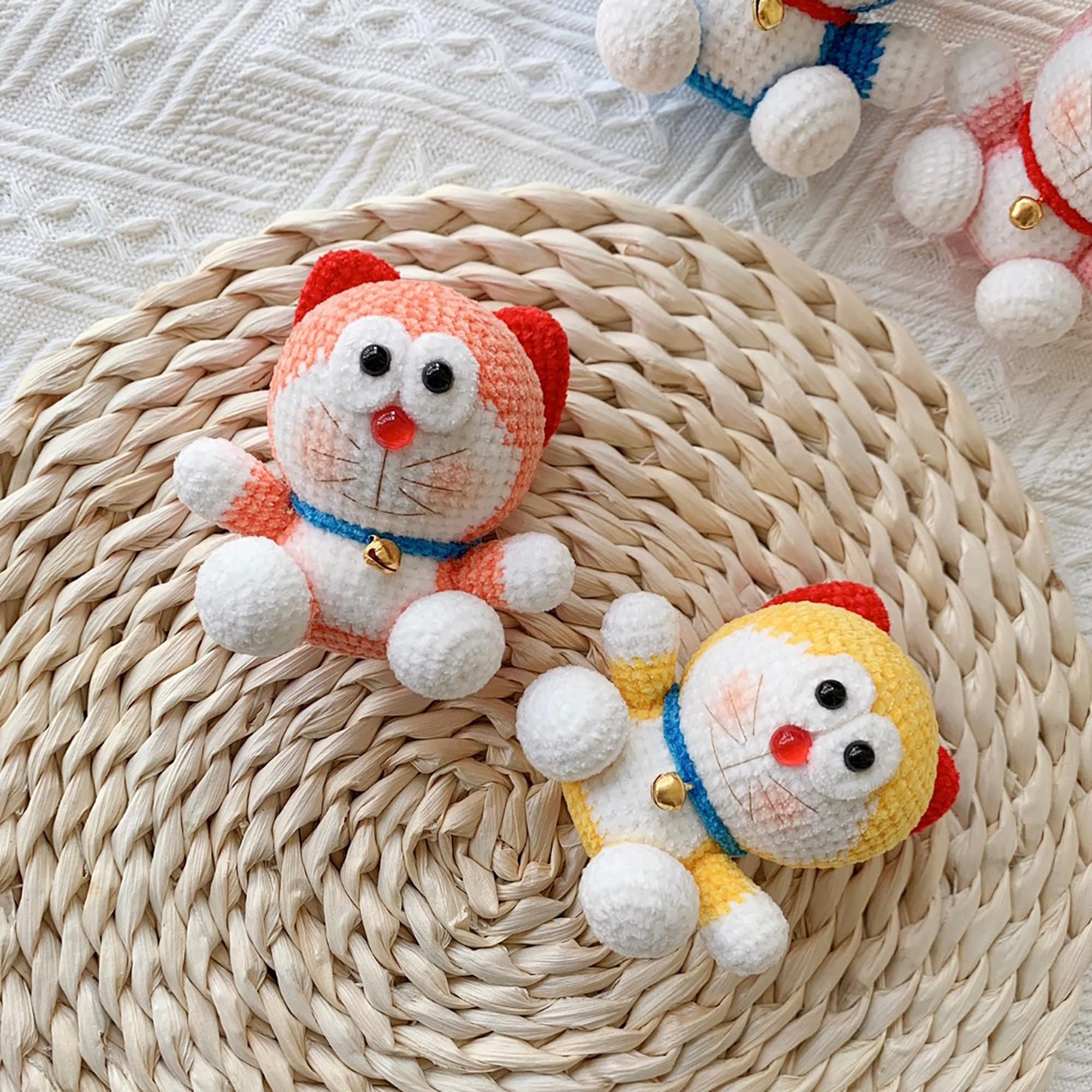 Crochet Doraemon Keychain Crochet Doraemon Doraemon Etsy