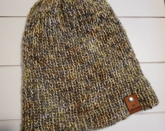 Brown Metallic | Classic Knit Beanie | Slouchy Beanie | Double wall beanie | Knitted Beanie | Winter Knit hat | Slouchy Hat | Fall beanie