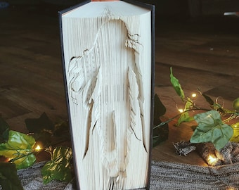 Shilouette inspirada na capa do Trono de Vidro - Padrão Dobrável de Livro