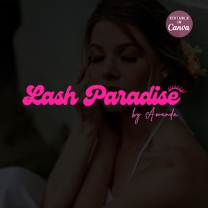 Lash Logo, Logo Design, Logo Template, DIY Beauty Logo, Hair Logo, Lash Logo, MUA Makeup Logo