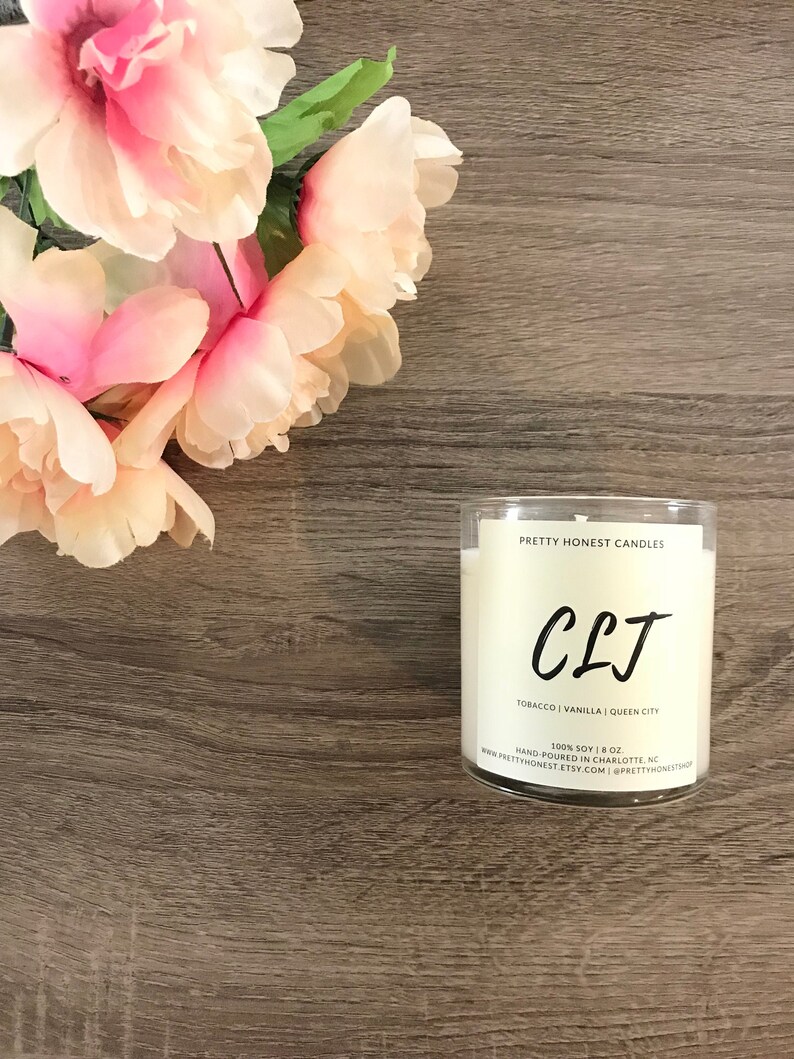 Tobacco Vanilla Soy Candle CLT Candle Home Candle Charlotte Etsy