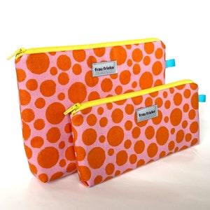 Cosmetic bag pencil case pencil case "Blubb" with dots in bright colors