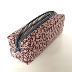 Federmäppchen "Asanoha" japanische Sterne Federtasche Kosmetiktasche in Malve Flieder