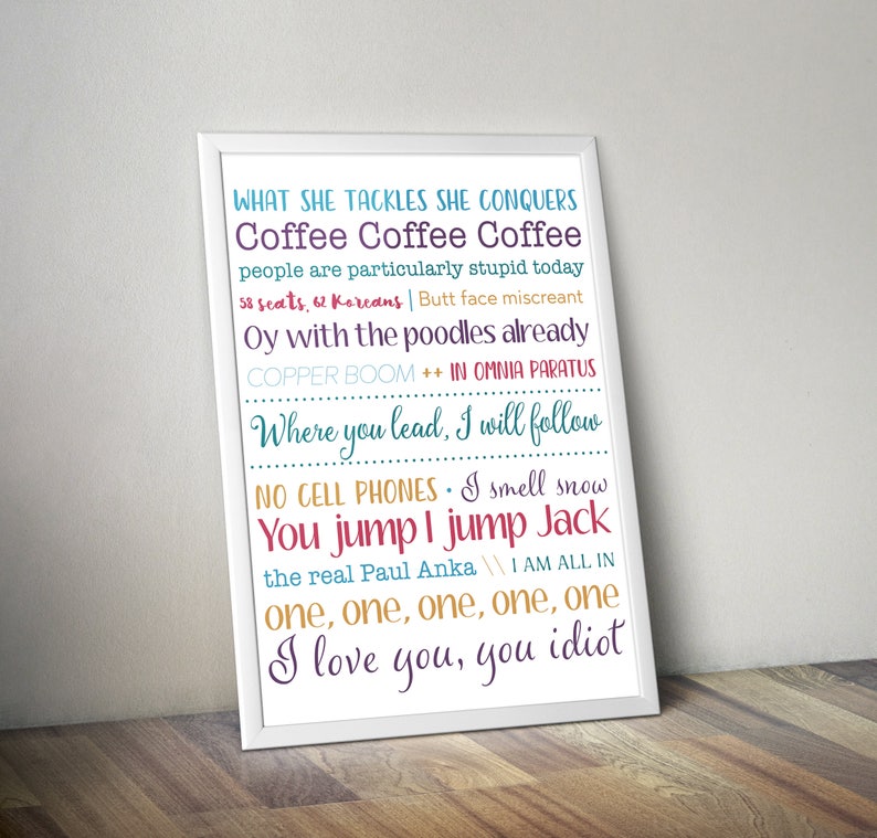 Gilmore Girls Quotes // Instant Download Digital Print Wall - Etsy