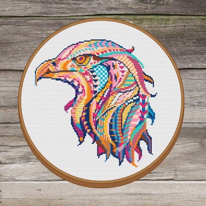 Mandala Adler. Kreuzstichmuster PDF. Kreuzstich liefern. Handstickmuster. Kreuzstich gezählt. Kreuzstich Design.