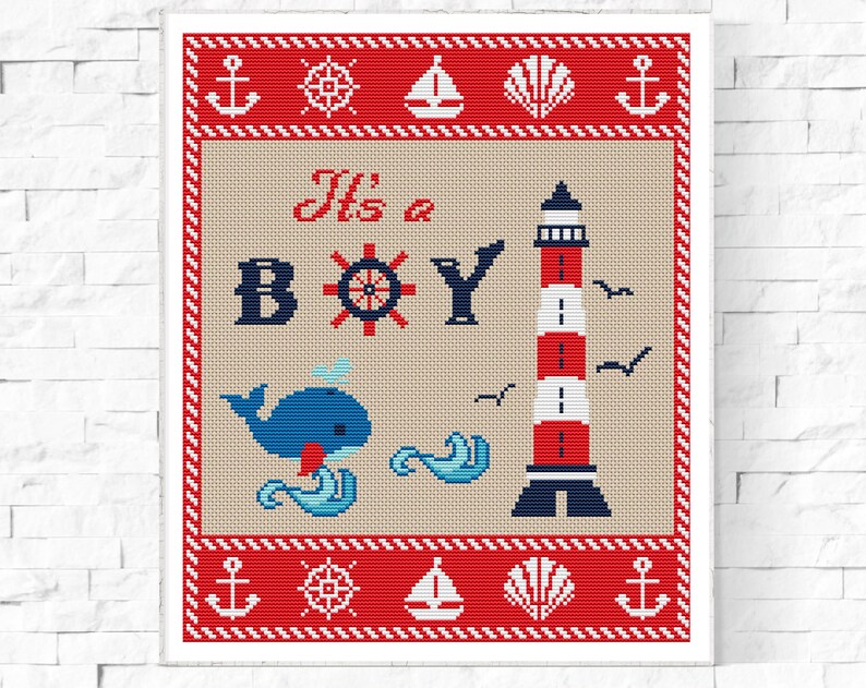 Baby Boy Cross Stitch Pattern Boy Nursery Cross Stitch Etsy
