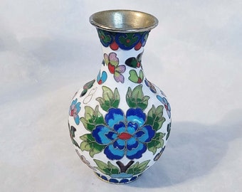 19世紀中国製 伊万里焼 蓋付き花瓶：コバルトブルーと赤錆色の花模様