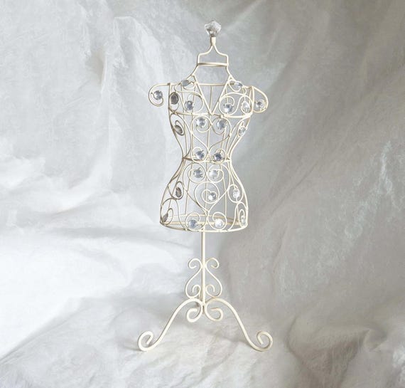 knee length dresses for ladies Large Dress Form Ceramic & Metal Jewelry Display Stand (22