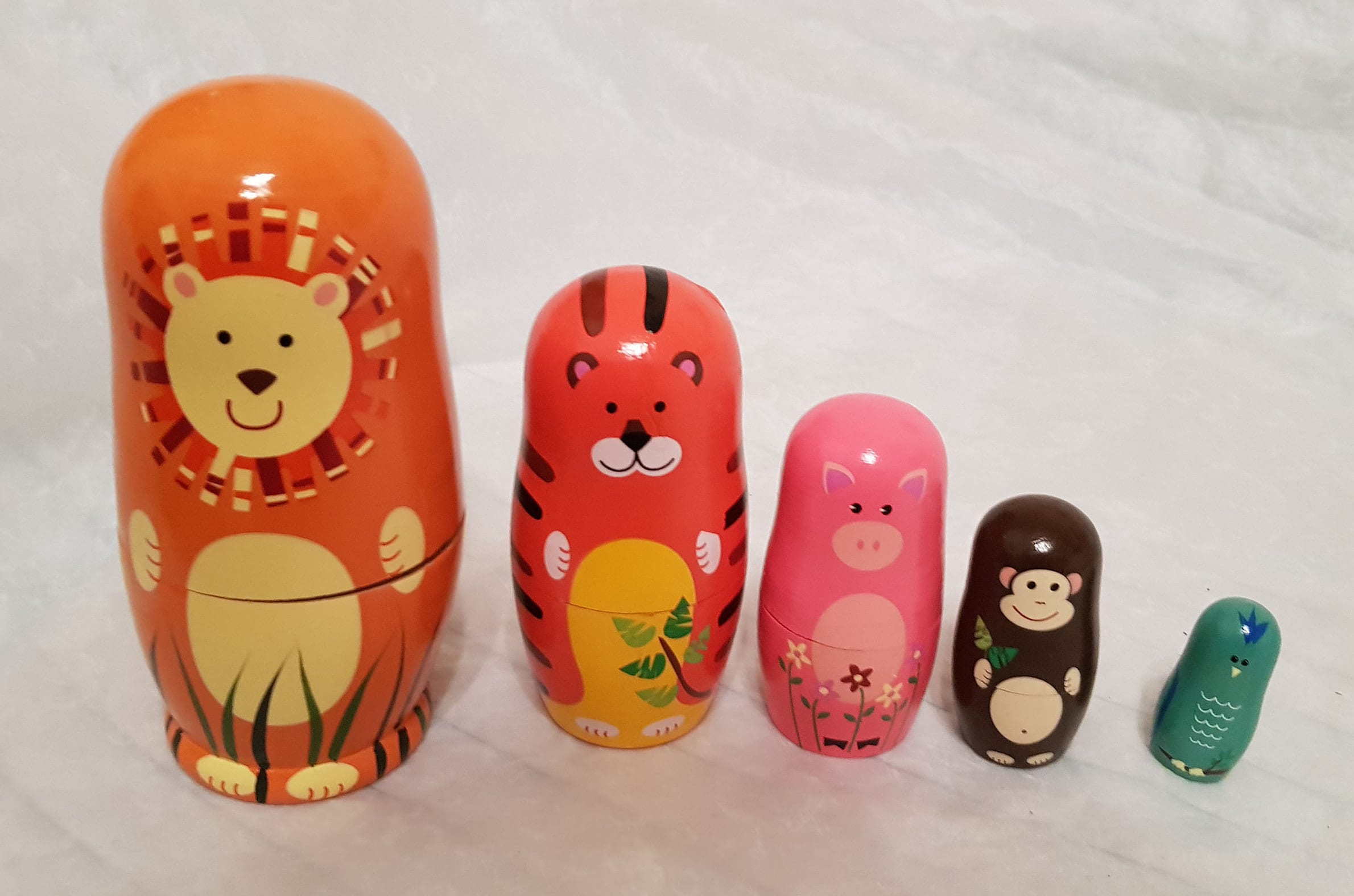 Wudly Wooden Six Russian - Animal Theme