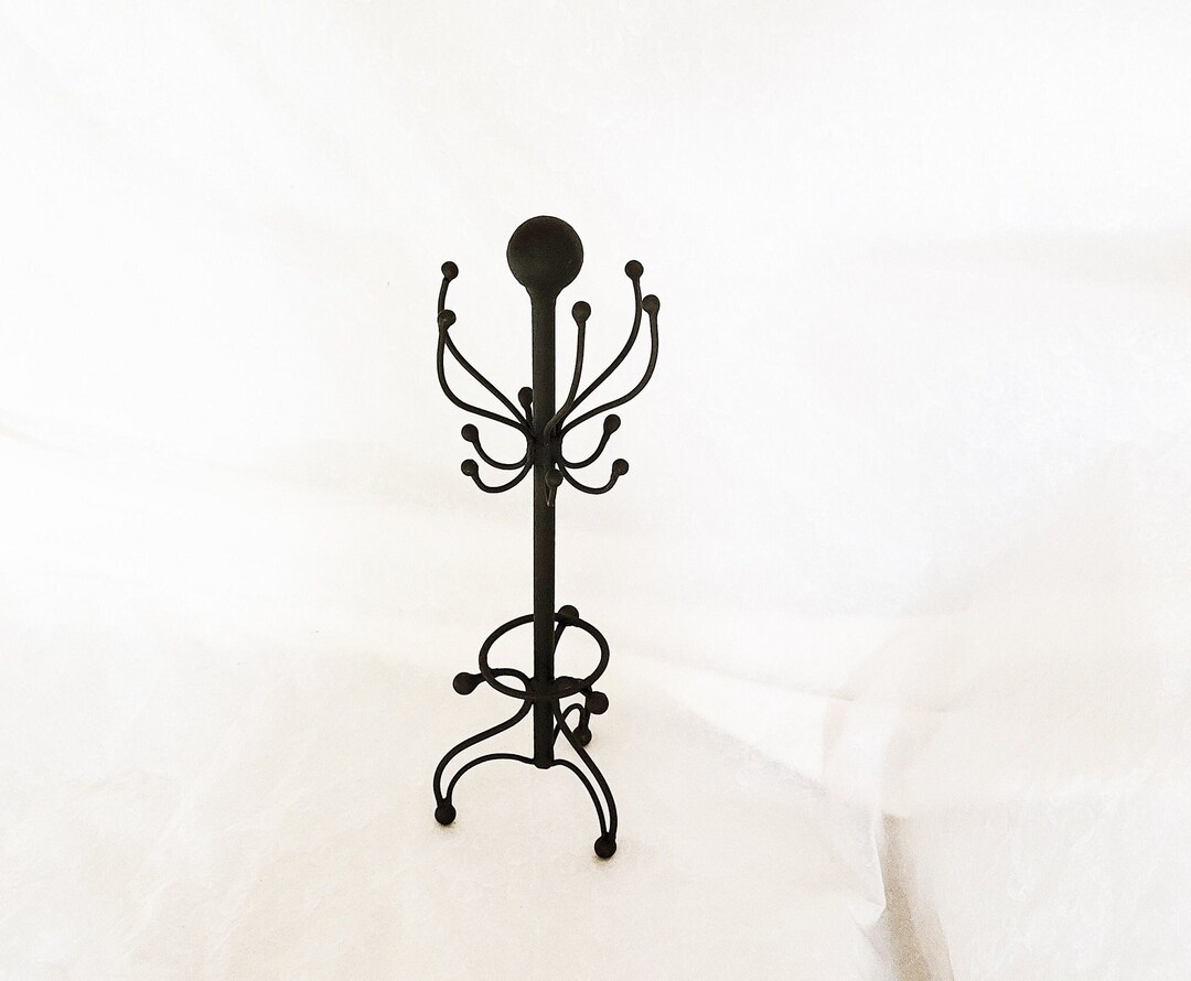 Vintage Brown Metal Coat Stand Style Jewellery Stand, Beautiful Wire