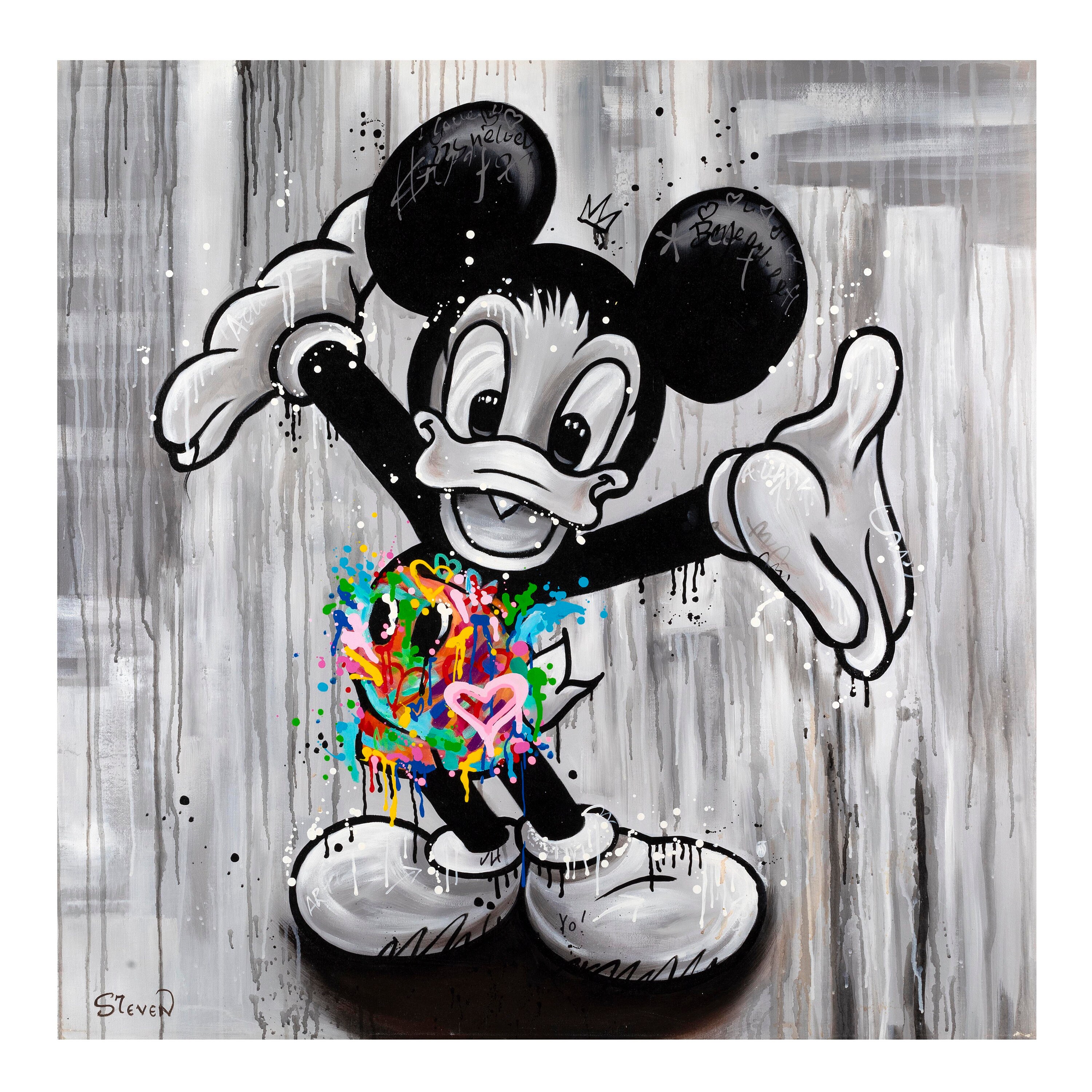 Pop Art Mickey Mouse Black And White