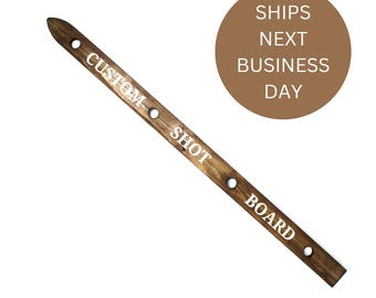 Custom Rustic Wooden Shot Board Ski - Ships Next Business Day