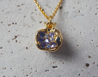 Pomegranate necklace, Persian necklace, Red necklace, Pomegranate seed, Glass pomegranate, Pomegranate gift, Gift For Her