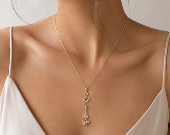 Gold Charm Necklace,  Charm Necklace, Vintage Style Chunky Necklace, Multi Charm Necklace, gifts for her