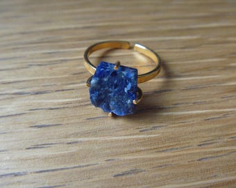 lapis lazuli Gold Plated over Brass ring