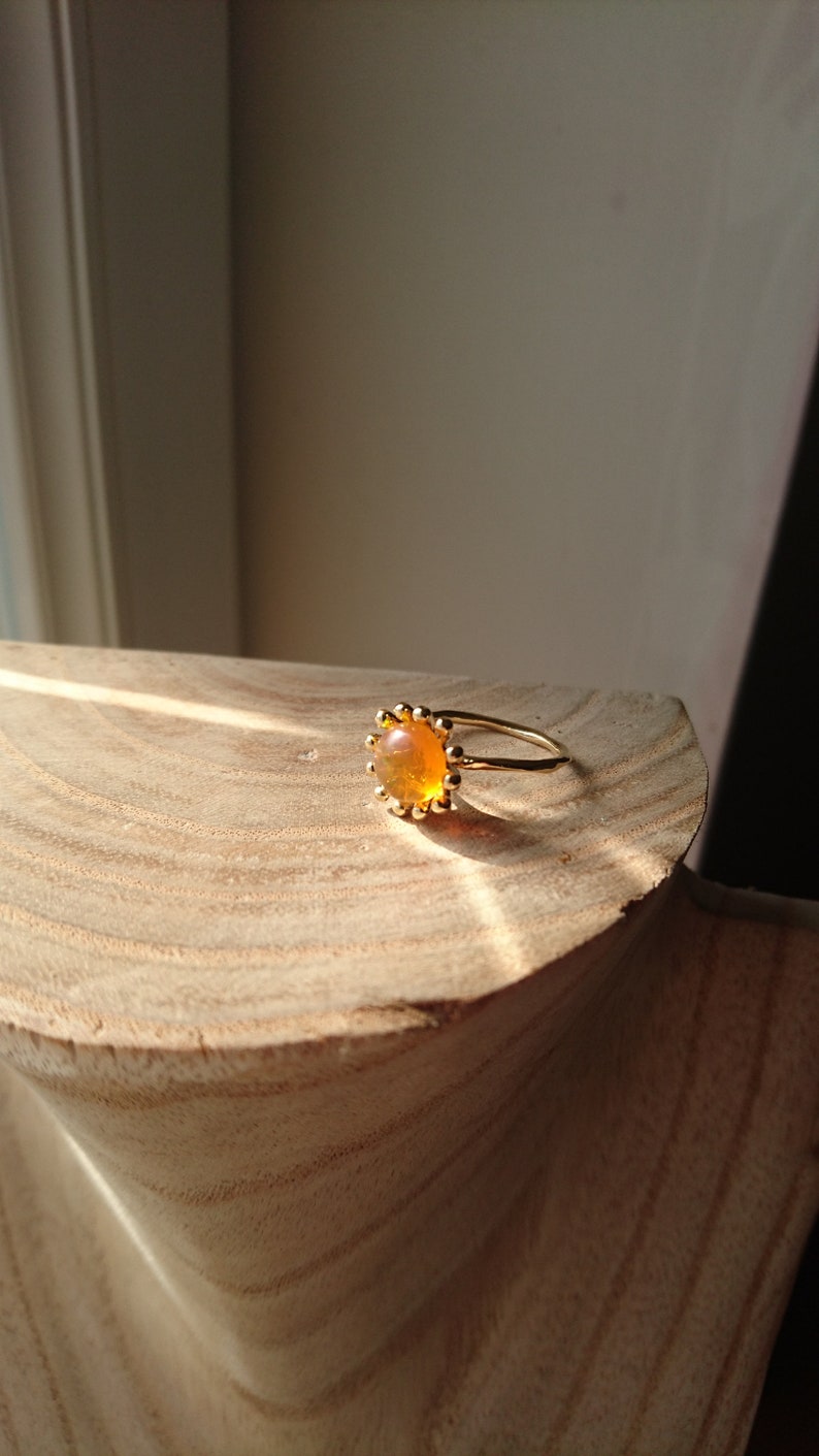 Ethiopian Opal Choker Ethiopian Opal Ring Birthstone Ring Fire Opal Ring Stone Jewelry