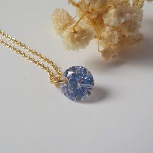 Unique zirconium necklace, zirconium necklace, bridal necklace, wedding necklace, minimalist necklace