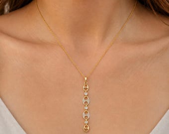 Gold Charm Necklace,  Charm Necklace, Vintage Style Chunky Necklace, Multi Charm Necklace, gifts for her