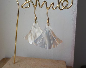 mother-of-pearl earrings, rectangle earrings, graphic earrings