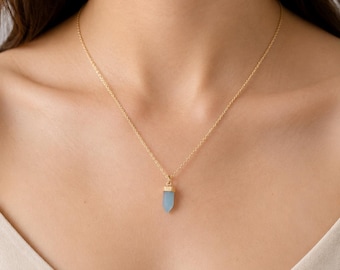 Moon amazonite Pendant, Rainbow amazonite Necklace, amazonite Teardrop moon Pendant, amazonite Jewelry
