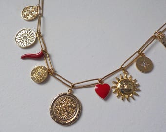 Charm-Halskette, minimalistische Meeres-Halskette, Muschel-Halskette, Krabben-Halskette, Meeres-Halskette, Liebes-Charm-Halskette, Charm-Halskette