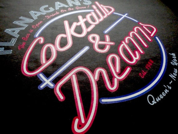 Cocktails And Dreams Neon Sign T-Shirt Cocktails And Dreams Neon Sign T-Shirt