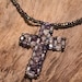 Handmade Pewter & Crystal Cross Necklace - NN3135