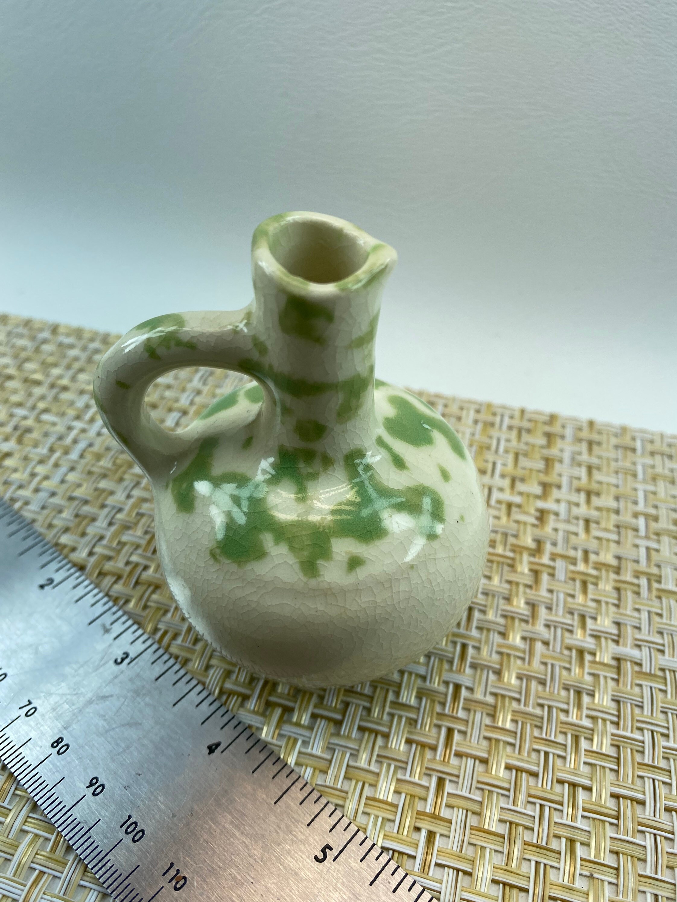 Vintage Mohawk Liqueur / Liquor Bottle Stoneware Liquor Jug Decanter