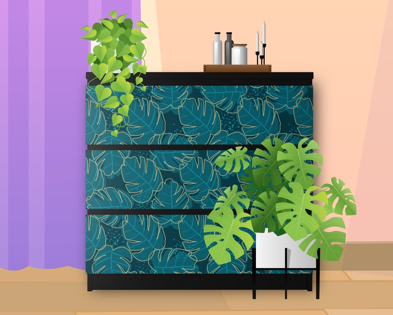 Calcomanías para MALM Dresser Floral Naturaleza Muebles | Etsy