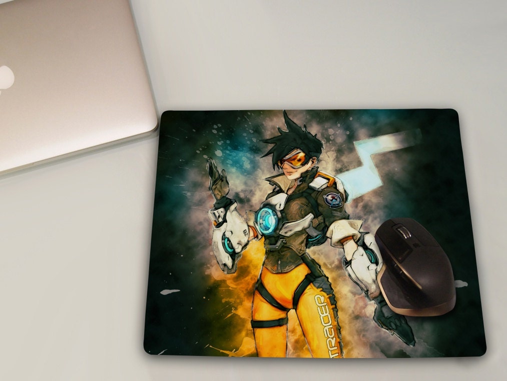 Tracer Mousepad Overwatch Mouse Pad 3 Sizes Unique Design Etsy