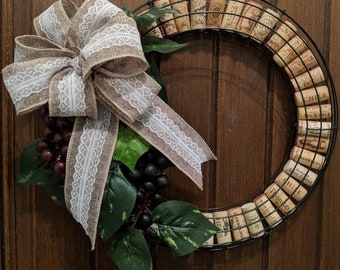 Wine Cork Wreath