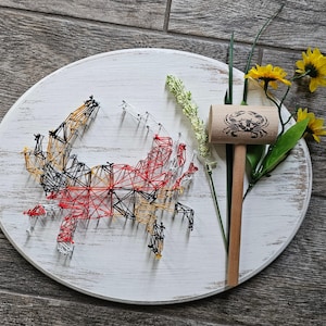 Maryland Flag Crab String Art