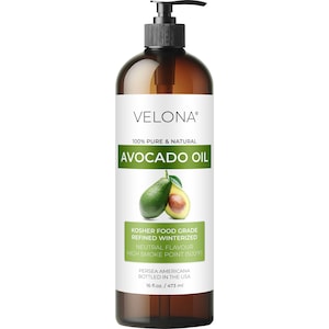 Avocado Oil by Velona - 2 Fl Oz - 64 Fl Oz | 100% Pure and Natural Carrier Oil | Refined, Cold Pressed | Hair, Body and Skin Care
