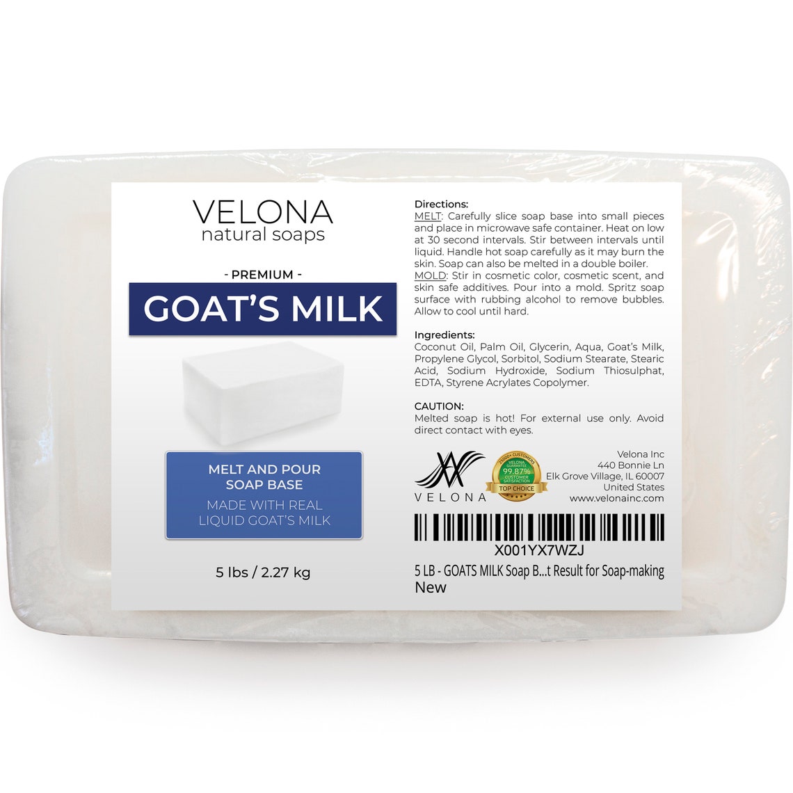 Goats Milk Soap Base by Velona SLS/SLES free Melt and Pour Etsy
