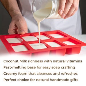 velona 5 LB - Coconut Milk Glycerin Soap Base SLS/SLES Free | Melt and Pour | Natural Bar for The Best Result for Soap Making 画像 2
